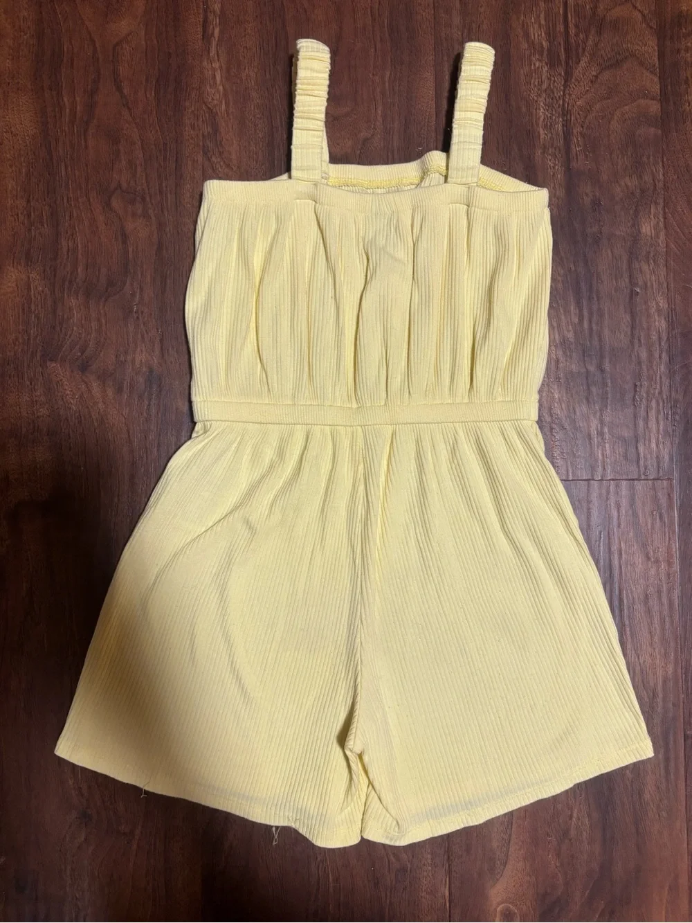 Old Navy Toddler Girls Sleeveless Ribbed Romper - Yellow 6t